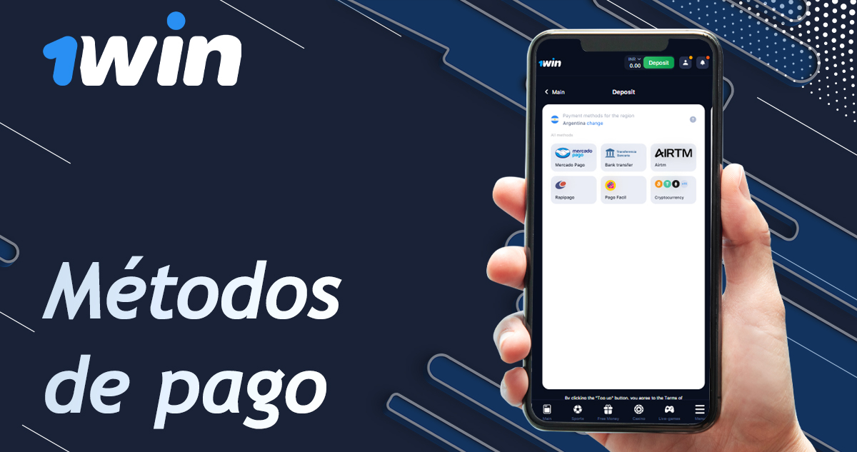 Métodos de pago disponibles en la app 1win aregnitna
